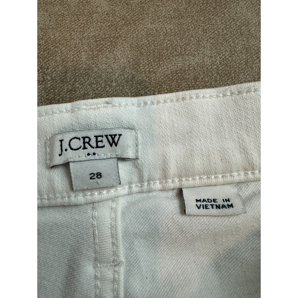J. Crew Womens G1975 10" Highest-Rise Skinny Stretch Pocket White Denim Jeans 28 - Picture 4 of 8
